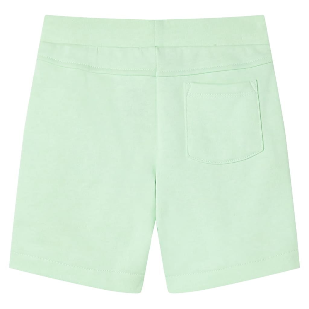 Children's shorts with drawstring, bright green, 104