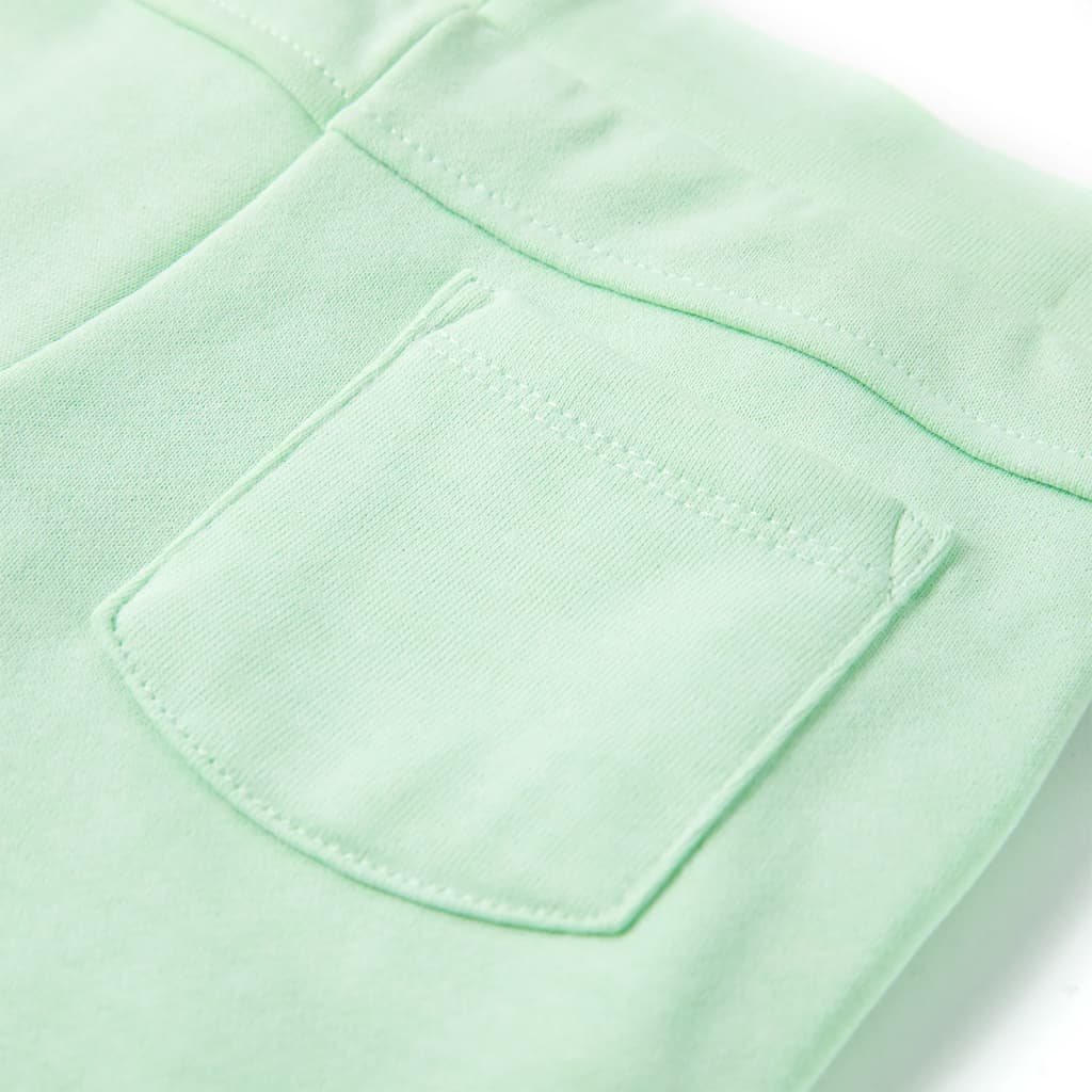 Children's shorts with drawstring, bright green, 104