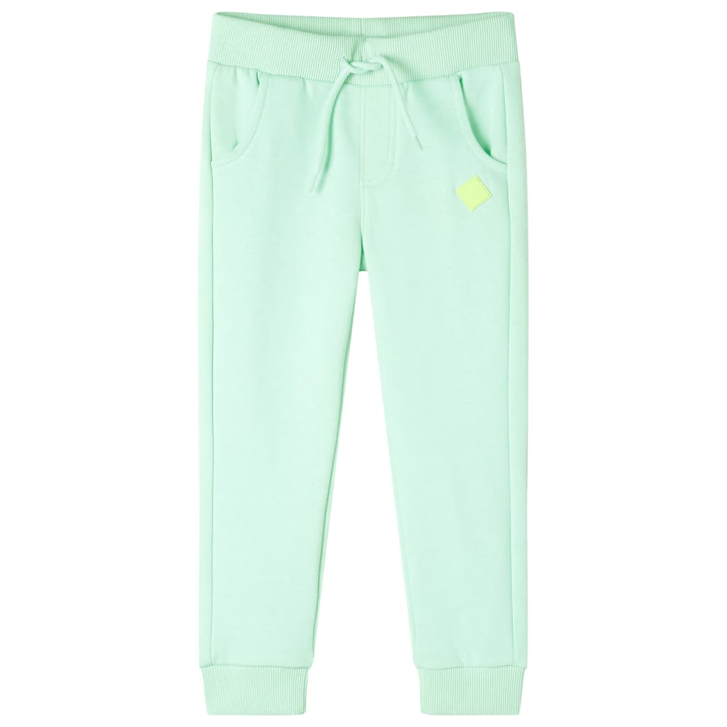 Children's sweatpants, bright green, 92