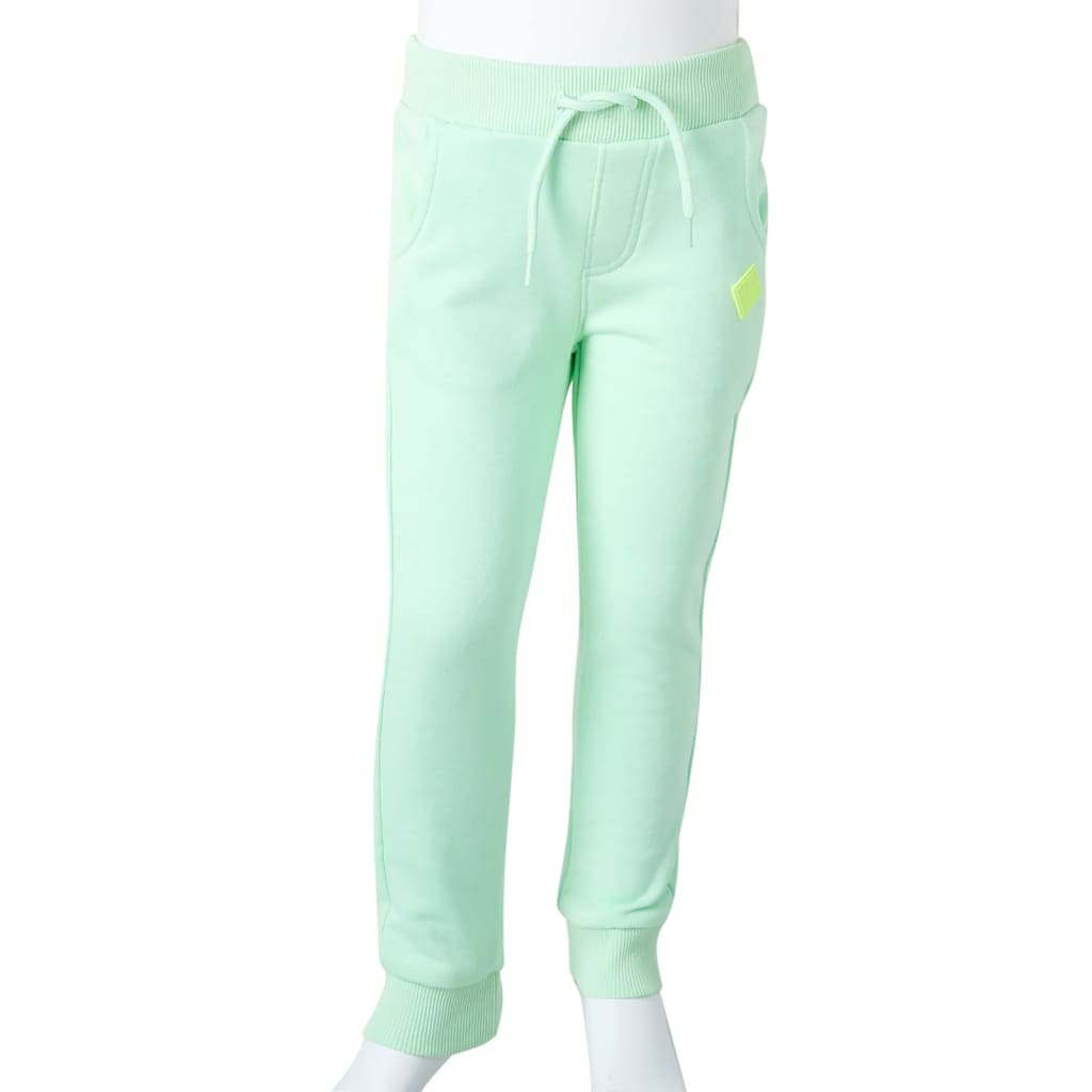 Children's sweatpants, bright green, 92