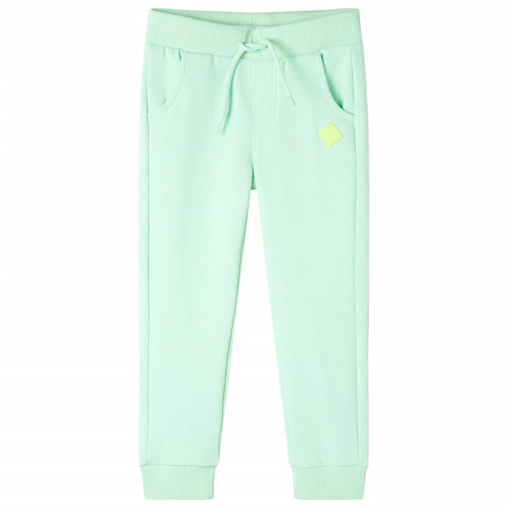 Children's sweatpants, bright green, 104