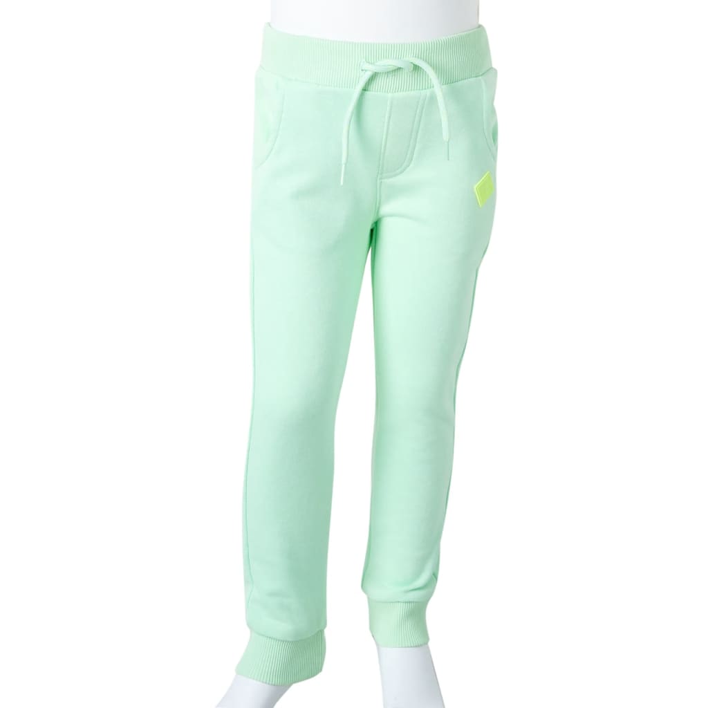 Children's sweatpants, bright green, 104