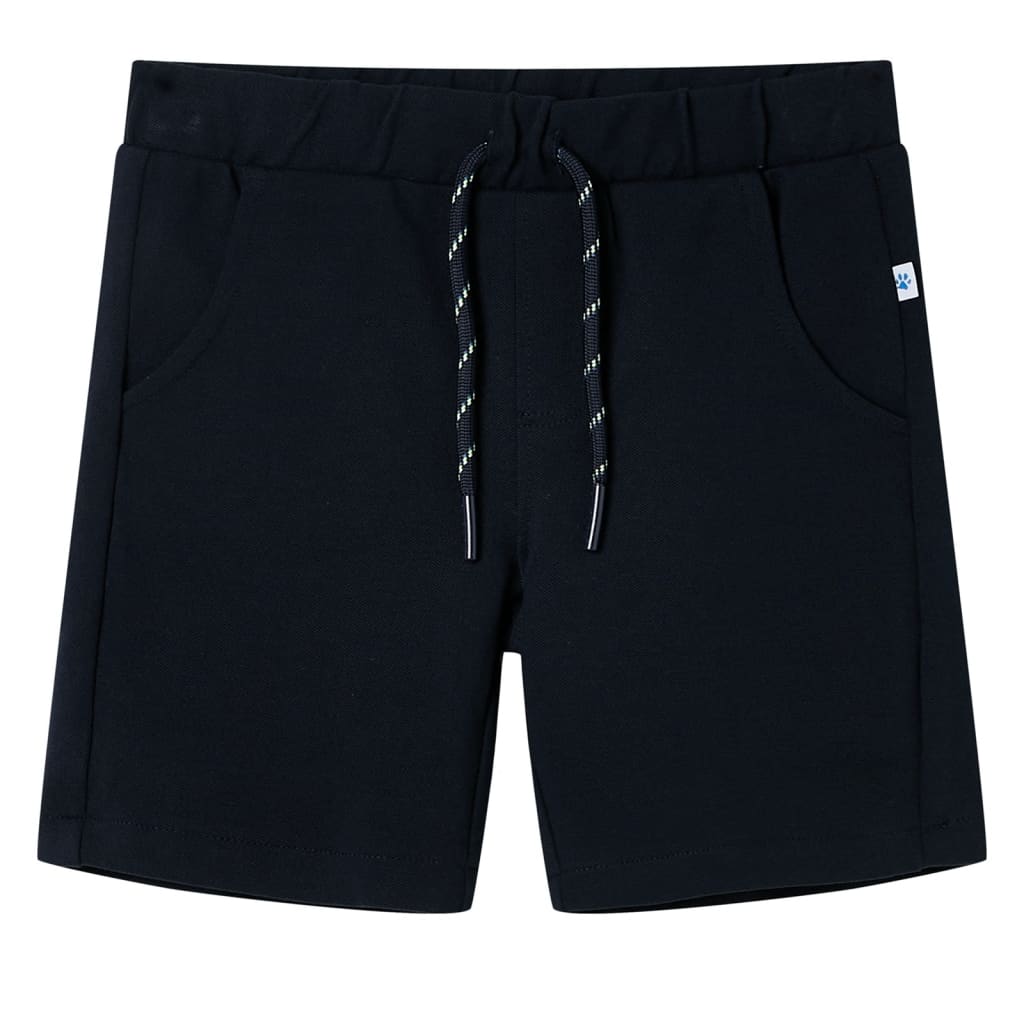 Children's shorts with drawstring, navy blue, 92