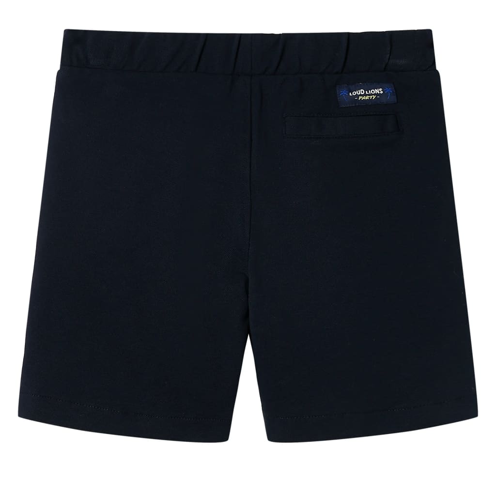 Children's shorts with drawstring, navy blue, 92