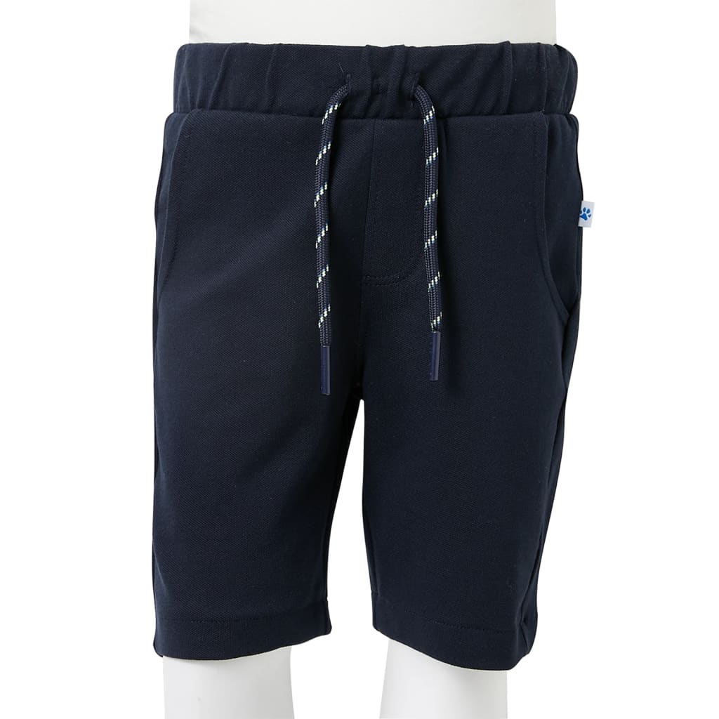 Children's shorts with drawstring, navy blue, 92