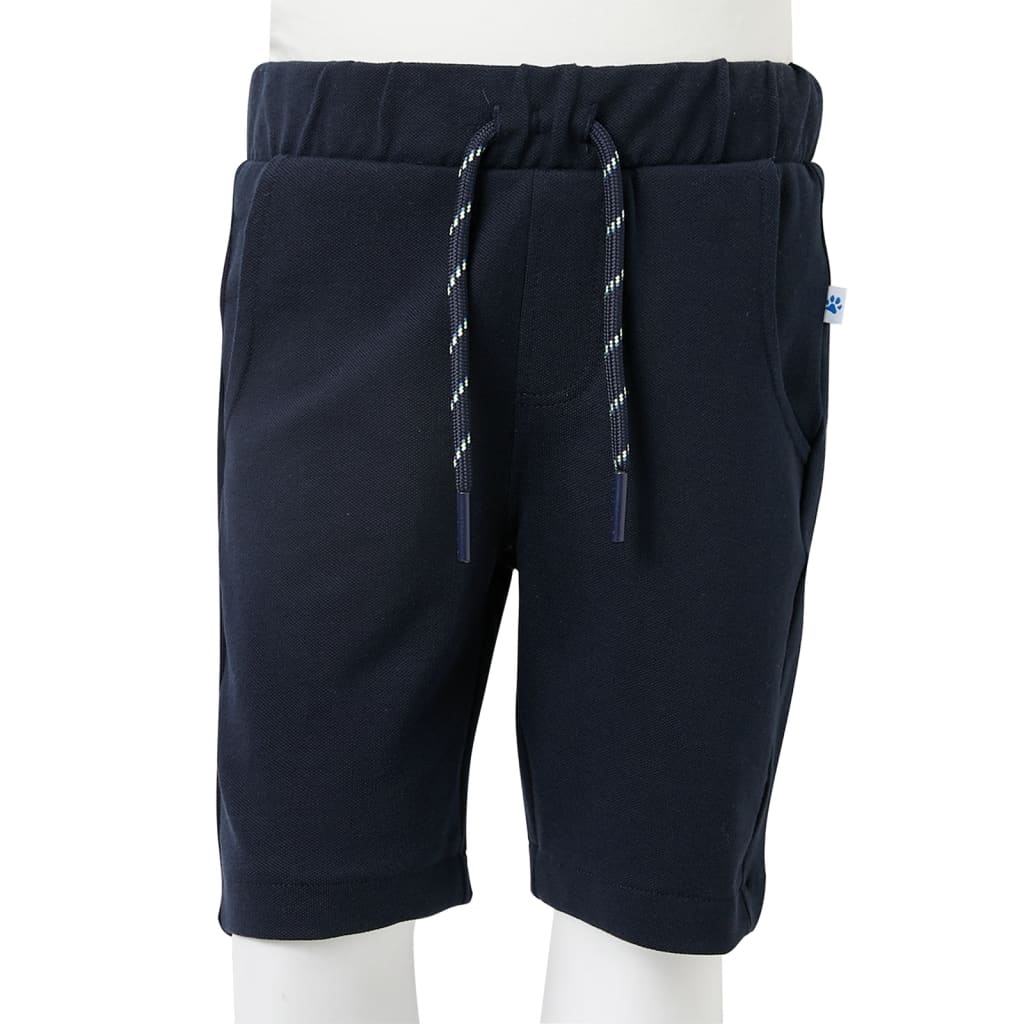 Children's shorts with drawstring, navy blue, 104