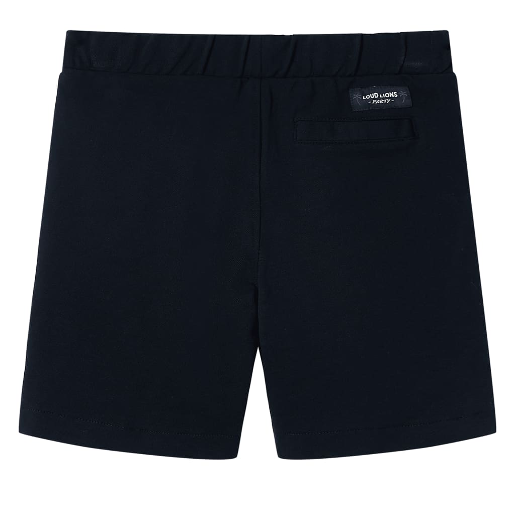 Children's shorts with drawstring, navy blue, 116