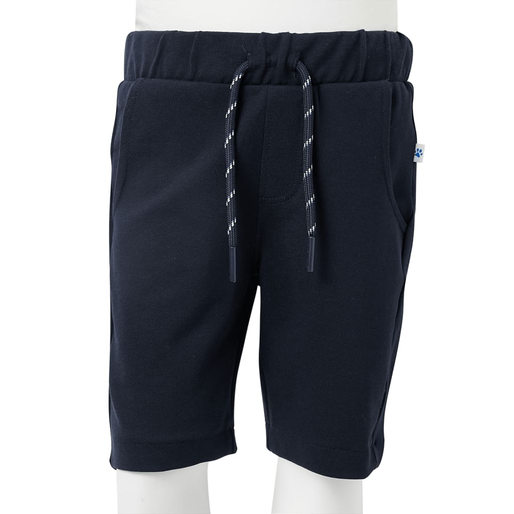 Children's shorts with drawstring, navy blue, 116