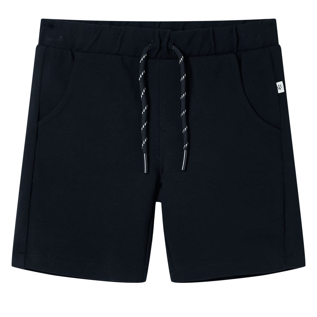 Children's shorts with drawstring, navy blue, 128