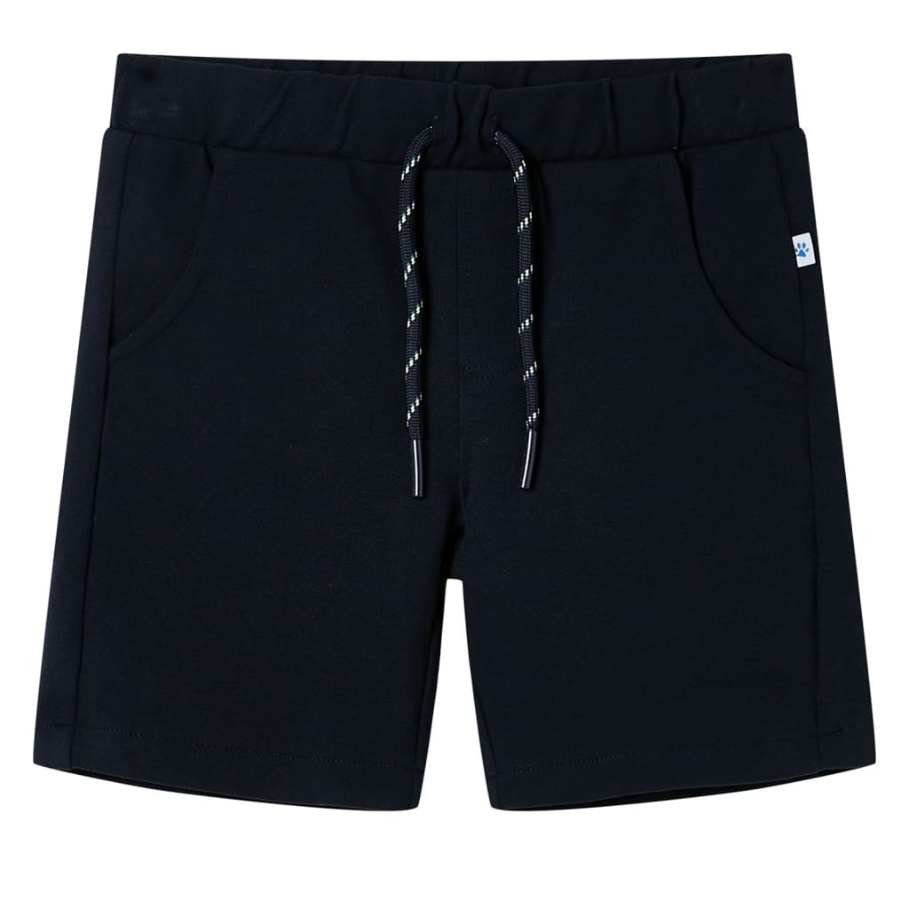 Children's shorts with drawstring, navy blue, 140