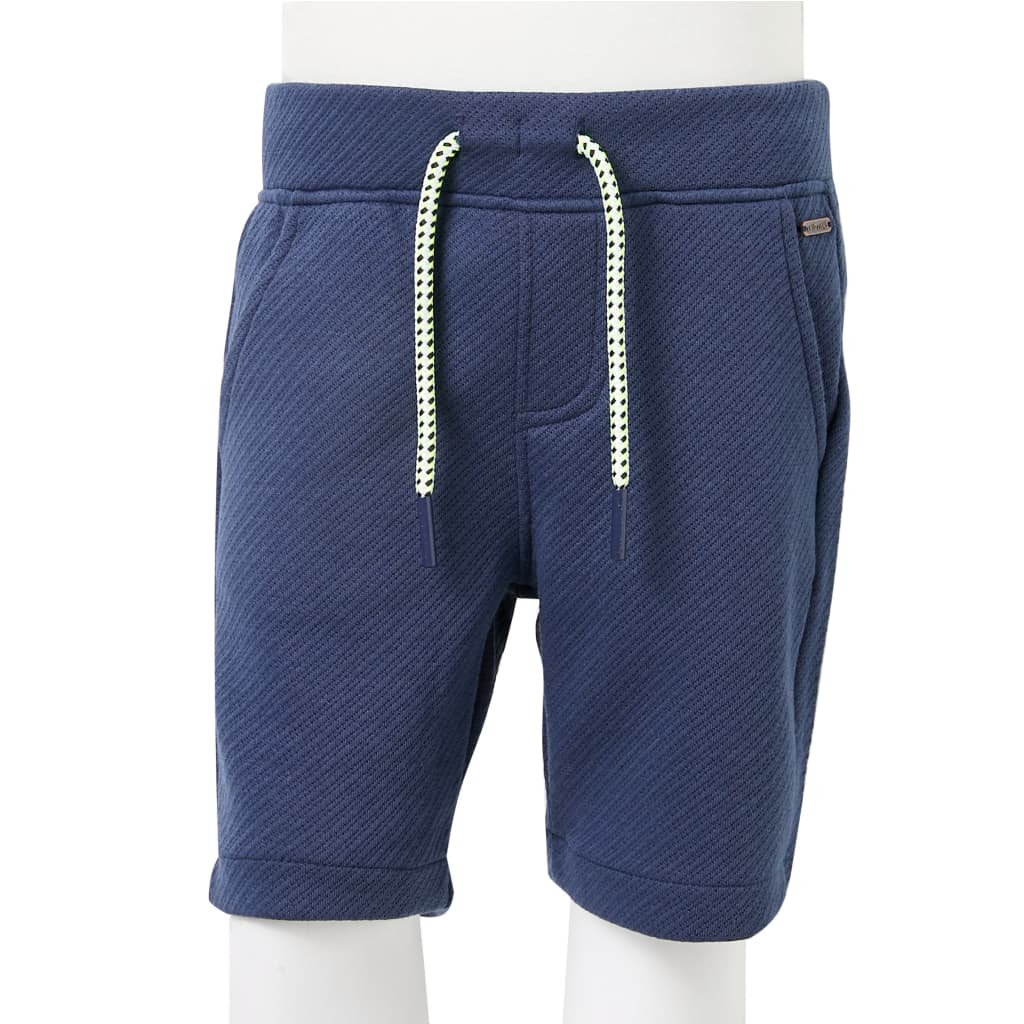 Children's shorts with drawstring, navy blue, 92