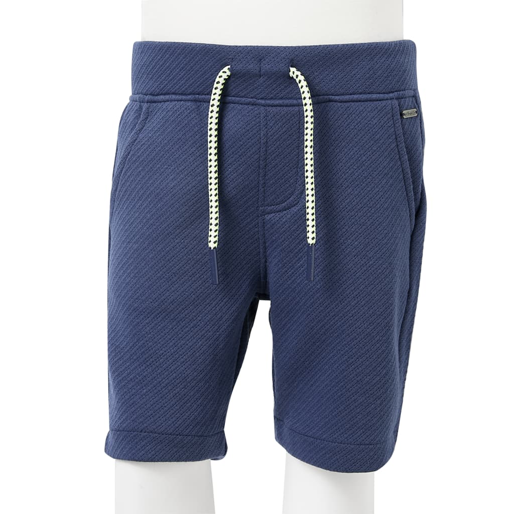 Children's shorts with drawstring, navy blue, 104