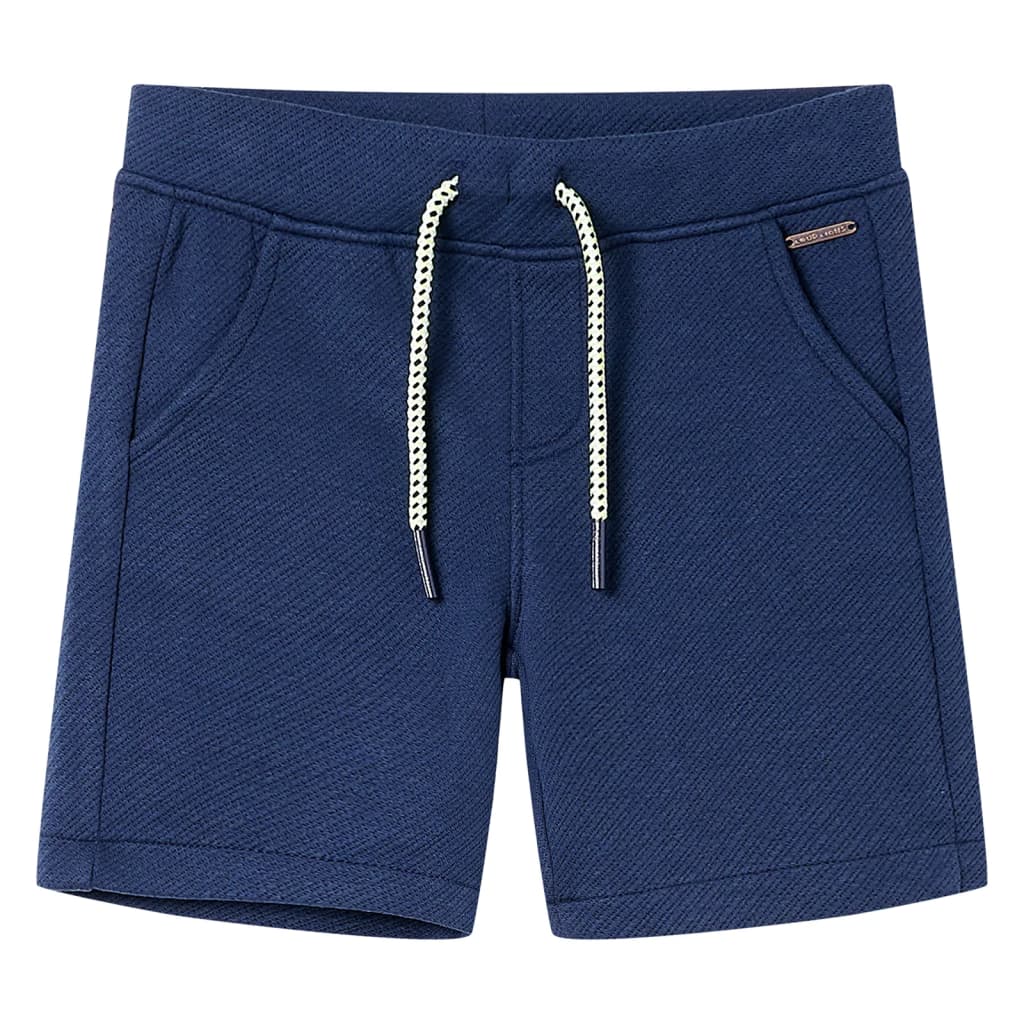 Children's shorts with drawstring, navy blue, 116