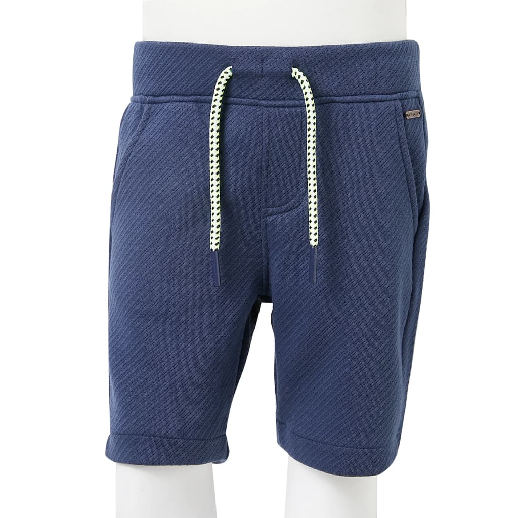 Children's shorts with drawstring, navy blue, 116