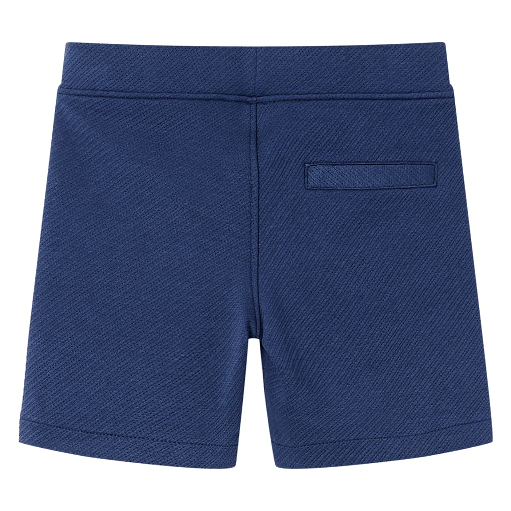 Children's shorts with drawstring, navy blue, 128