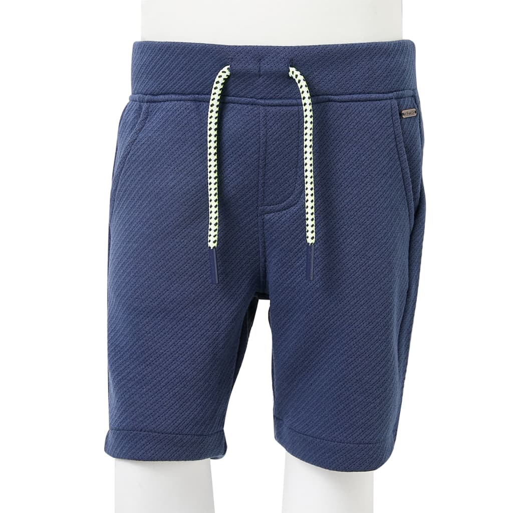 Children's shorts with drawstring, navy blue, 128