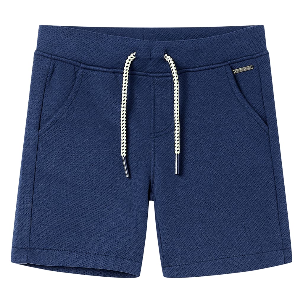 Children's shorts with drawstring, navy blue, 140