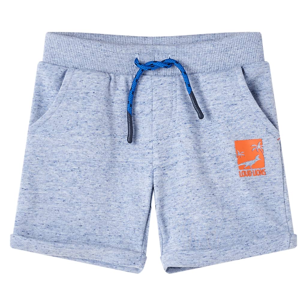 Children's shorts with drawstring, blue, 104