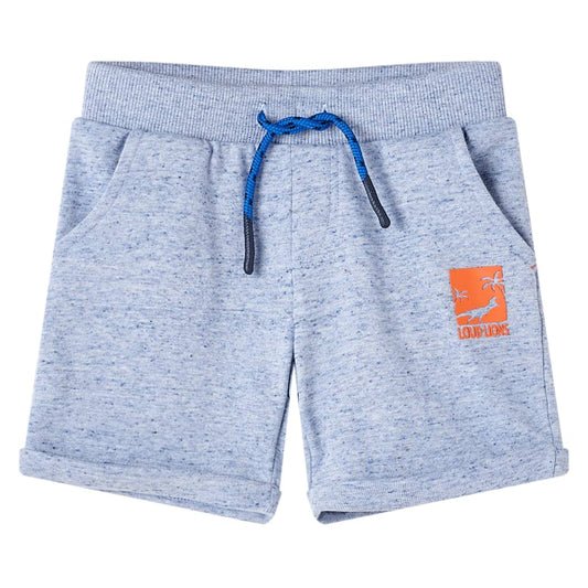 Children's shorts with drawstring, blue, 104