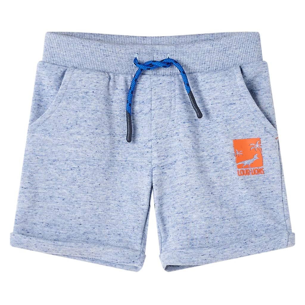 Children's shorts with drawstring, blue, 116