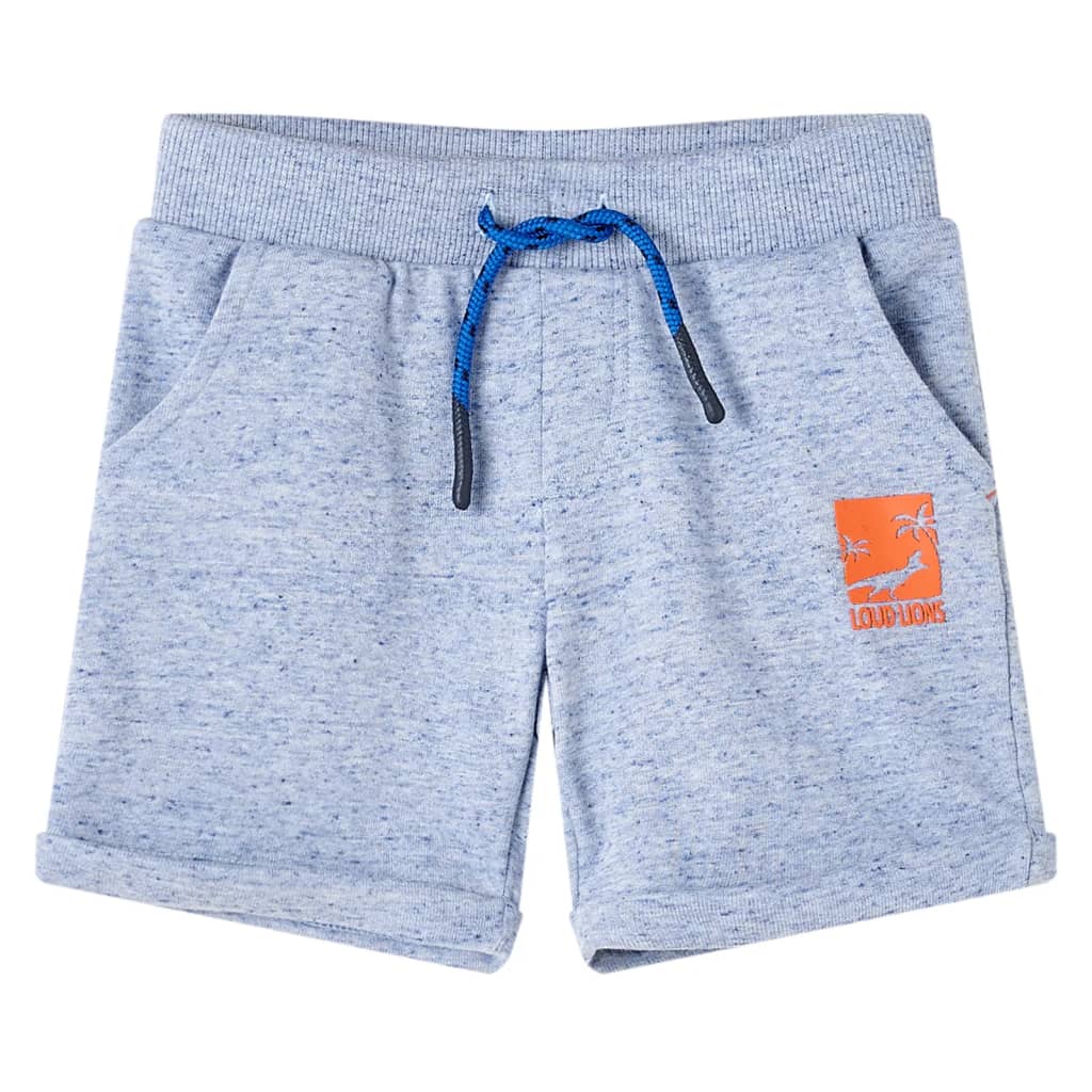 Children's shorts with drawstring, blue, 128