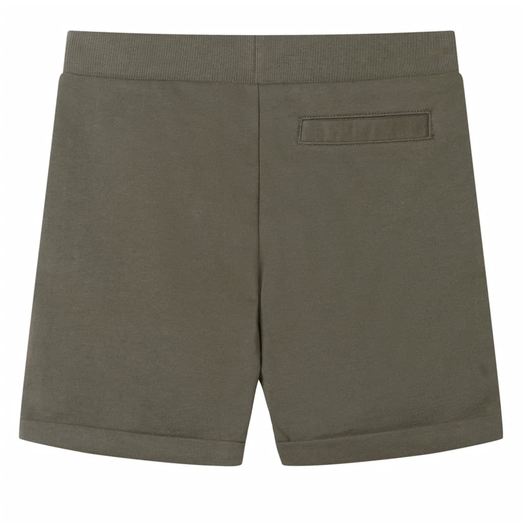 Children's shorts with drawstring, dark khaki, 116