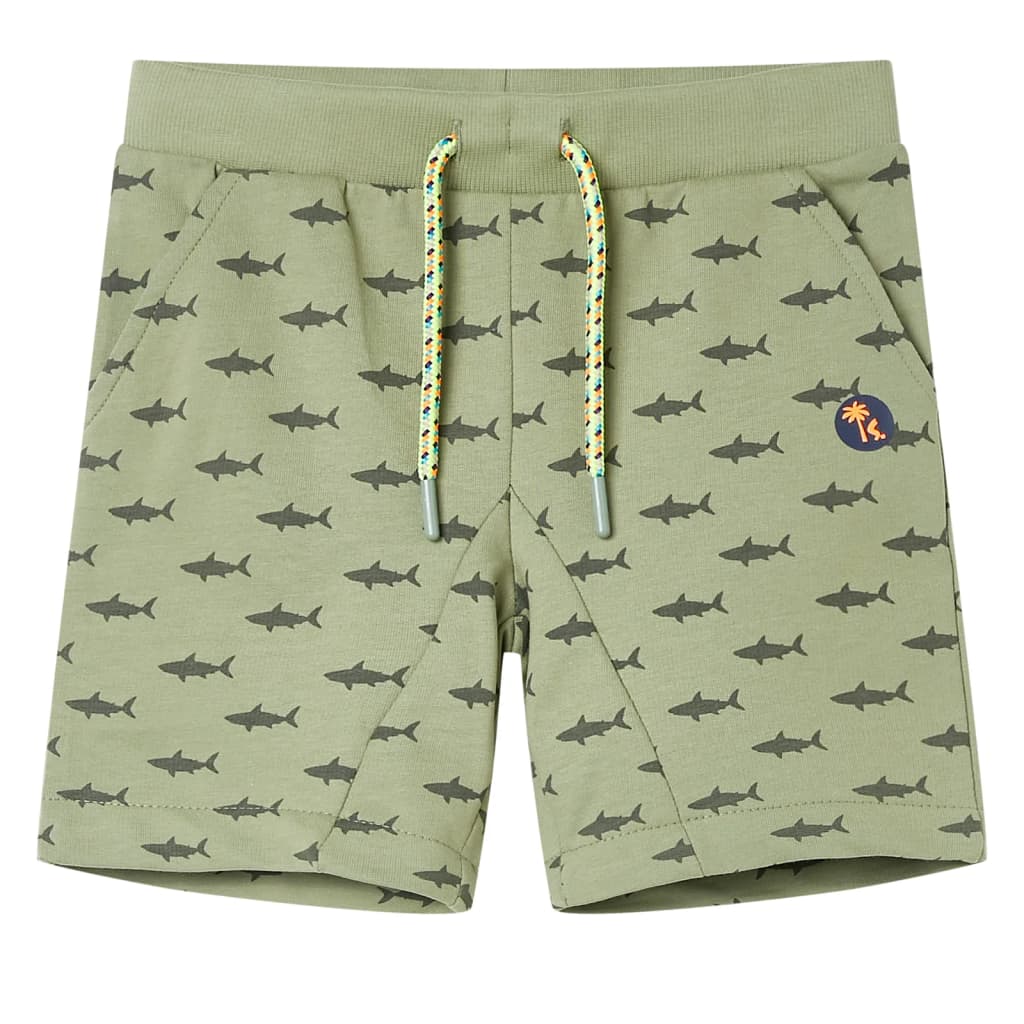 Children's shorts with drawstring, light khaki, 92