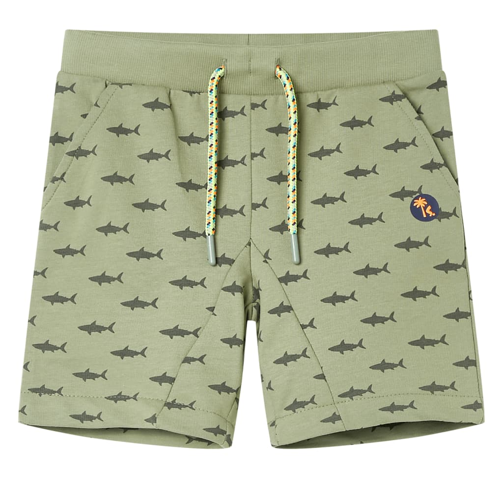 Children's shorts with drawstring, light khaki, 104