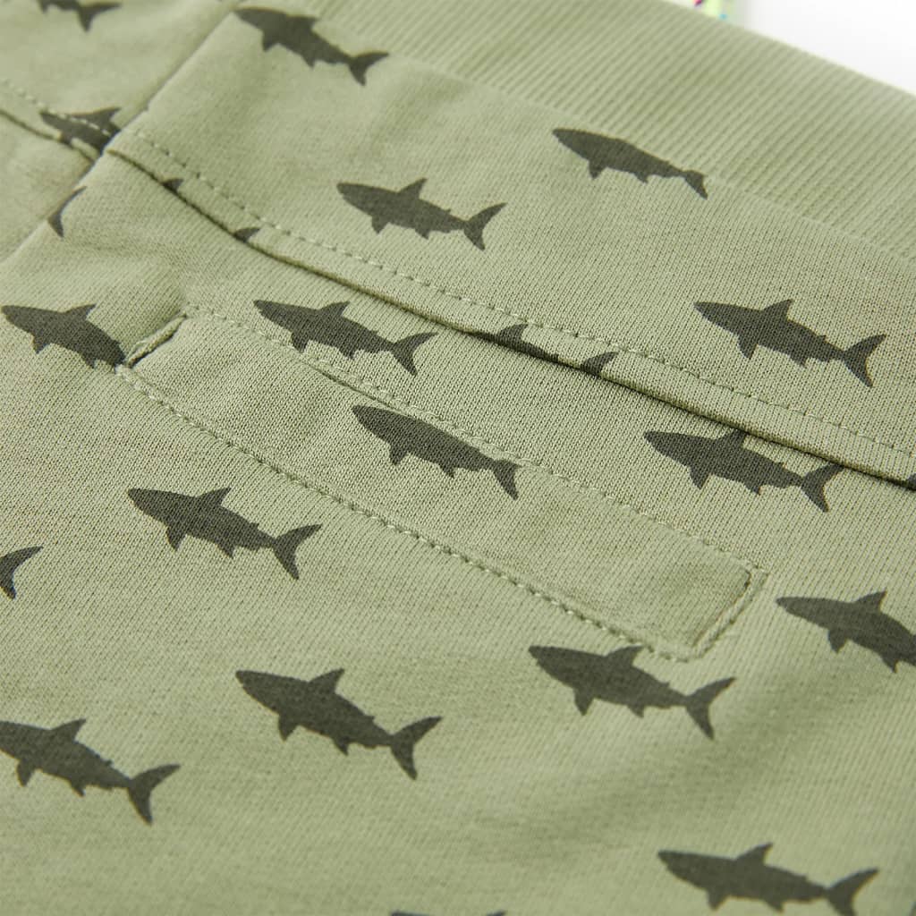 Children's shorts with drawstring, light khaki, 140