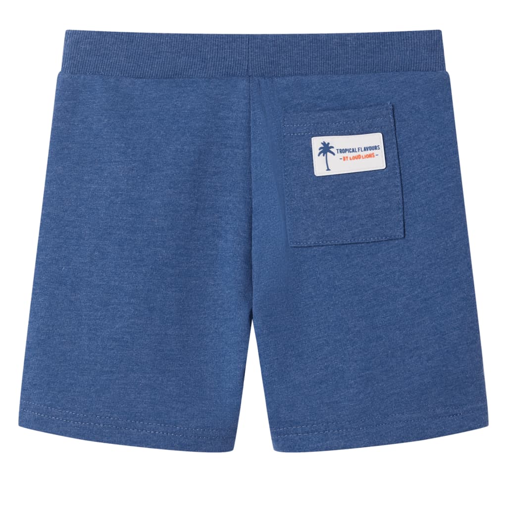 Children's shorts with drawstring, navy melange, 92