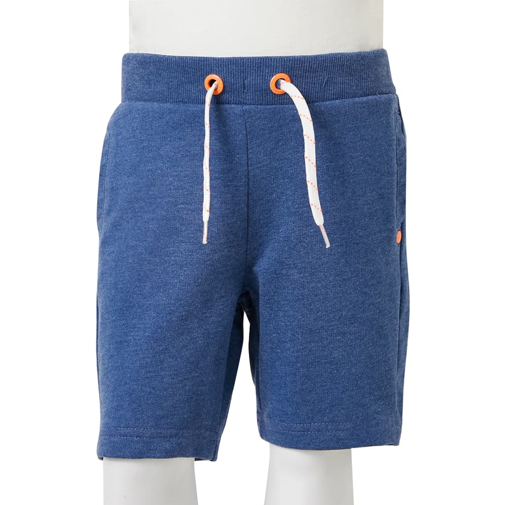 Children's shorts with drawstring, navy melange, 104