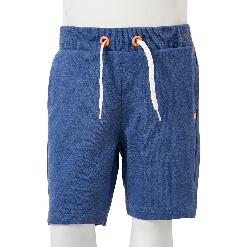 Children's shorts with drawstring, navy melange, 116