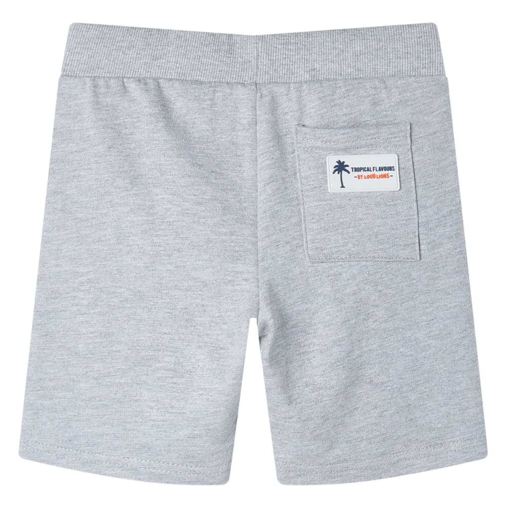 Children's shorts with drawstring, gray, 104