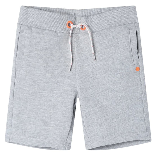 Children's shorts with drawstring, gray, 128