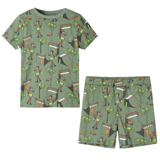 Children's pajamas, short sleeves, light khaki, 116