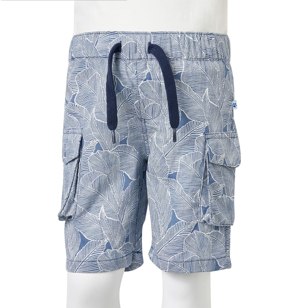 Children's shorts with drawstring, navy blue, 92