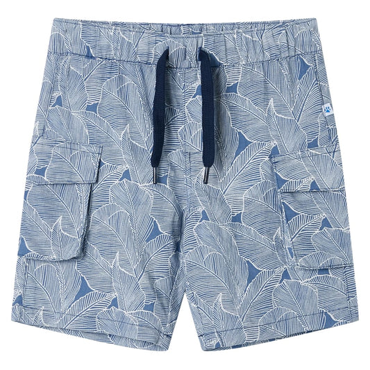 Children's shorts with drawstring, navy blue, 104