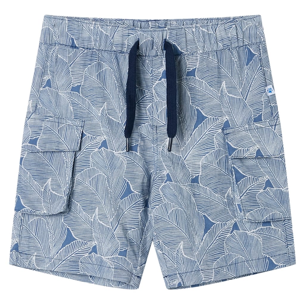 Children's shorts with drawstring, navy blue, 116