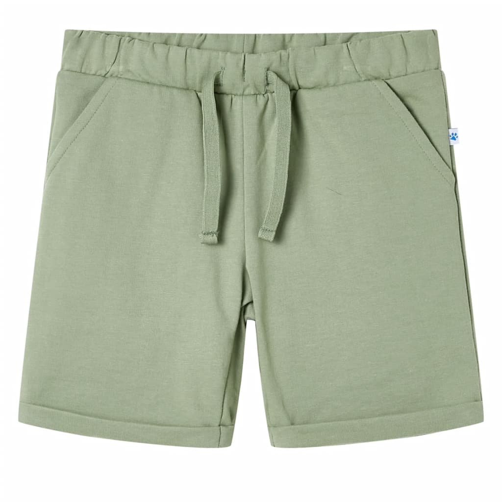 Children's shorts with drawstring, light khaki, 128