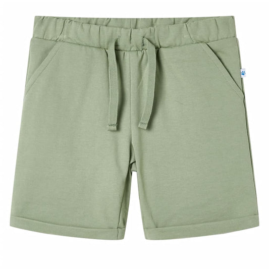 Children's shorts with drawstring, light khaki, 128