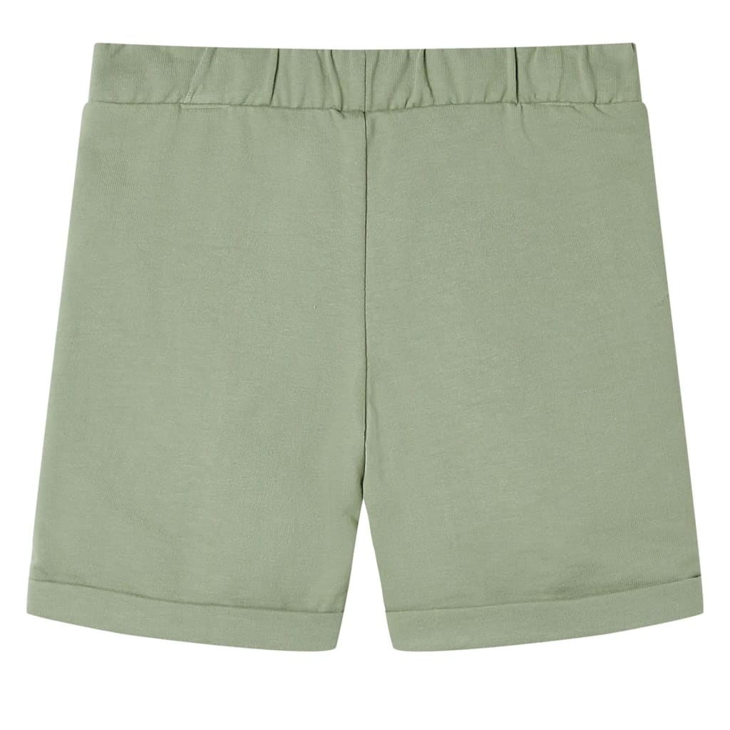 Children's shorts with drawstring, light khaki, 128