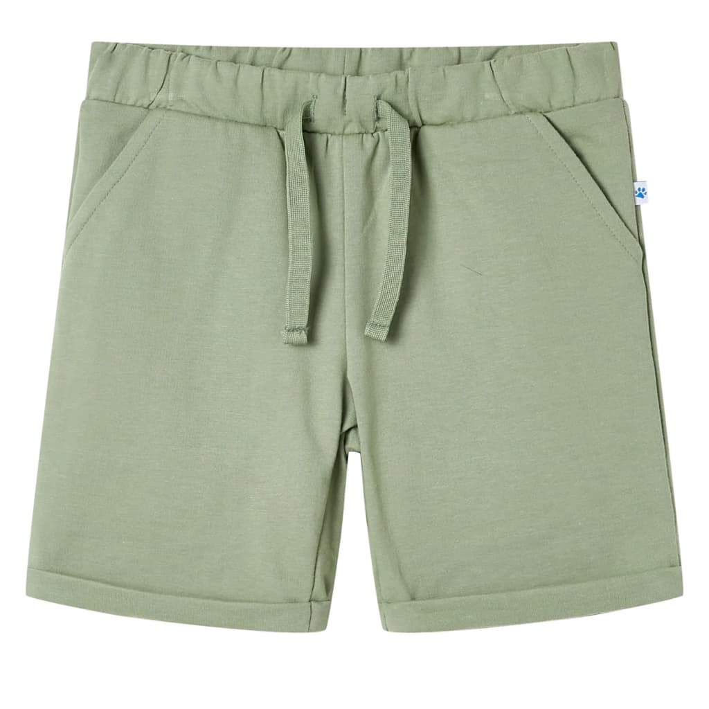 Children's shorts with drawstring, light khaki, 140