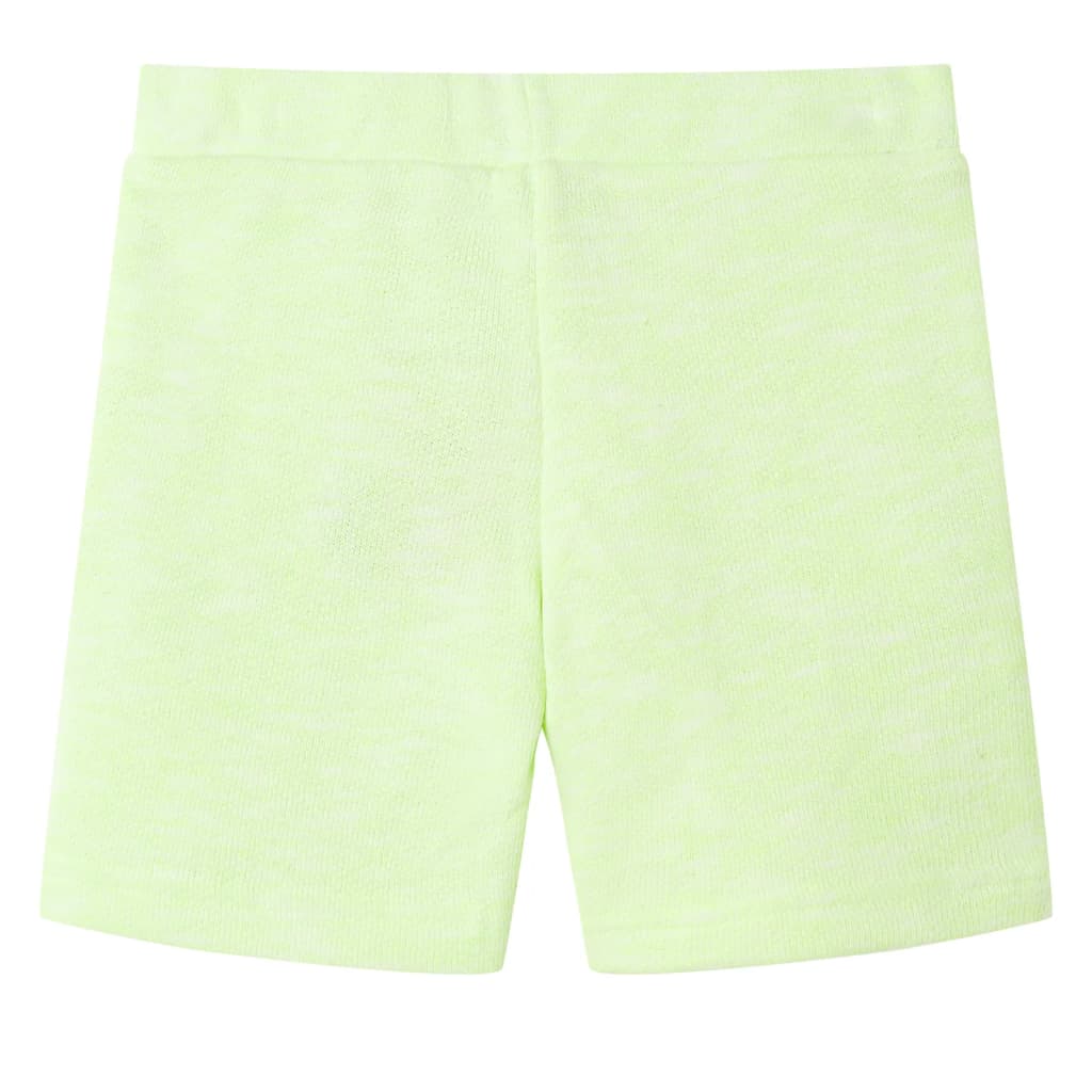 Children's shorts with drawstring, neon yellow, 92