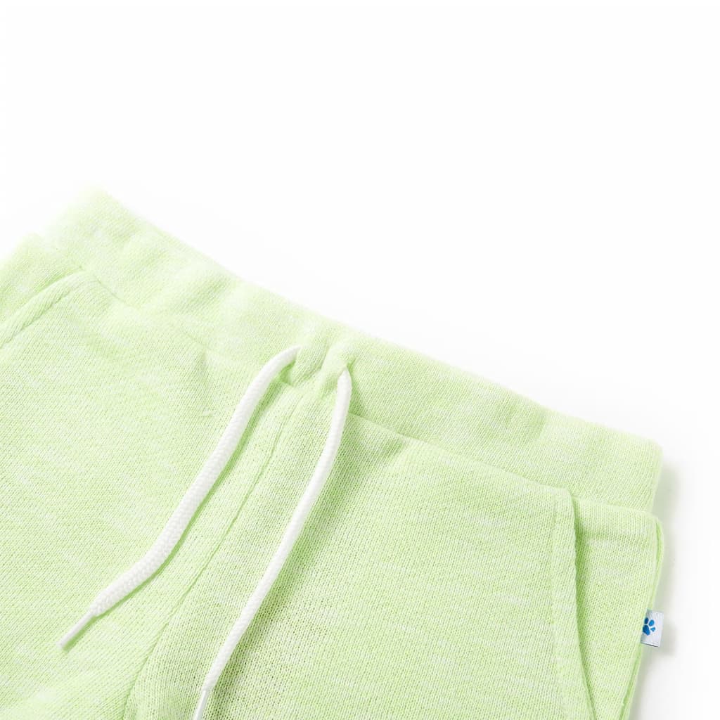 Children's shorts with drawstring, neon yellow, 92