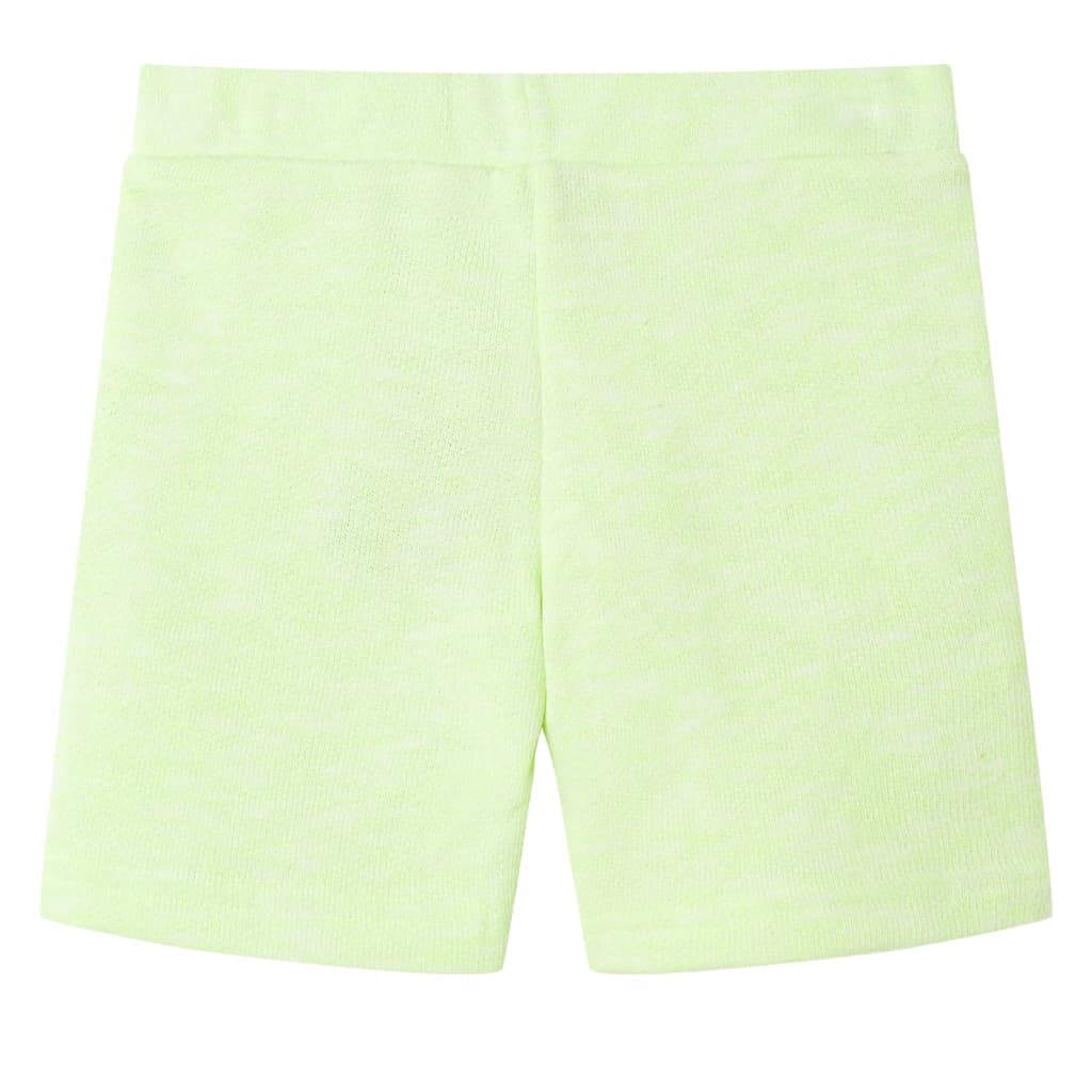 Children's shorts with drawstring, neon yellow, 104