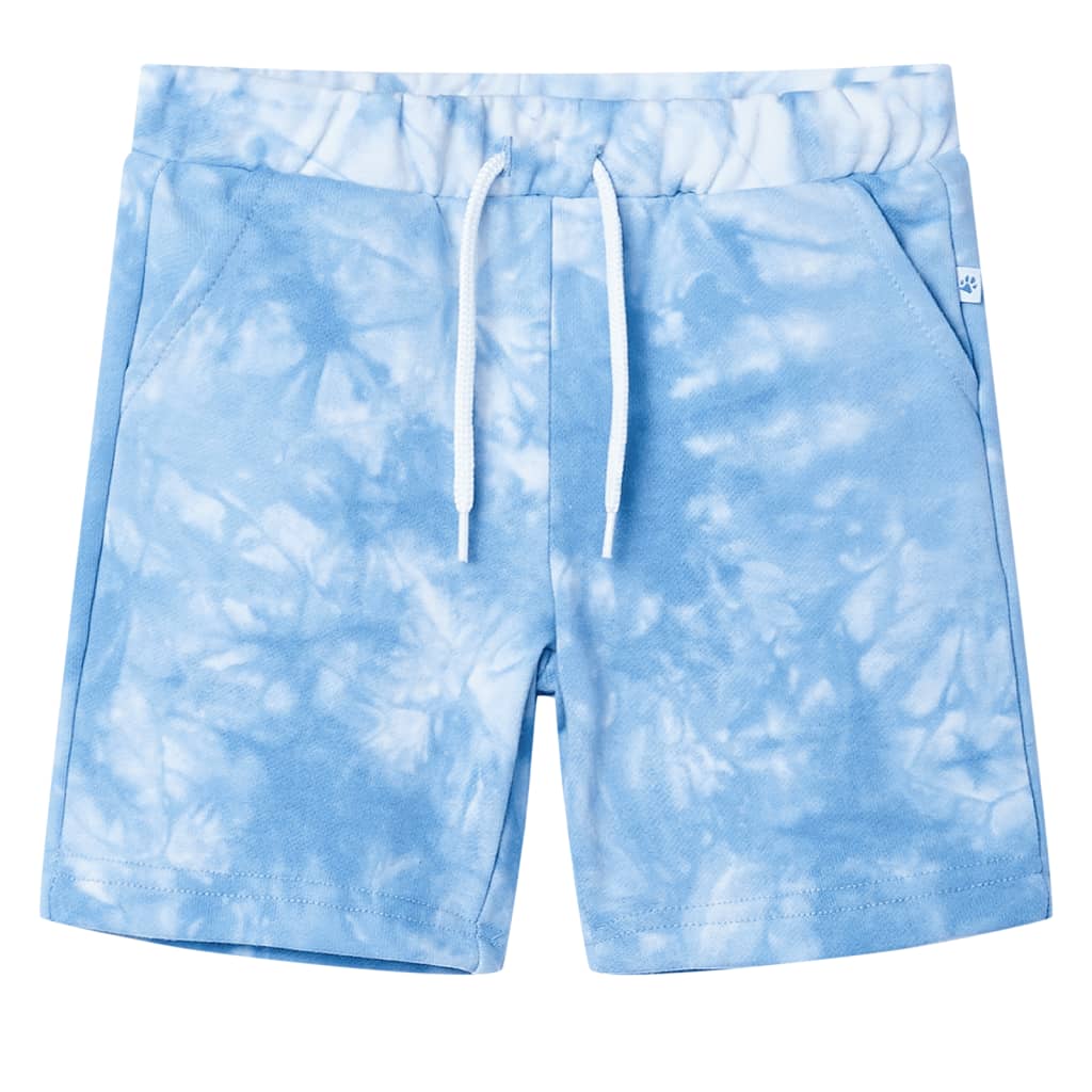 Children's shorts with drawstring, soft blue, 92