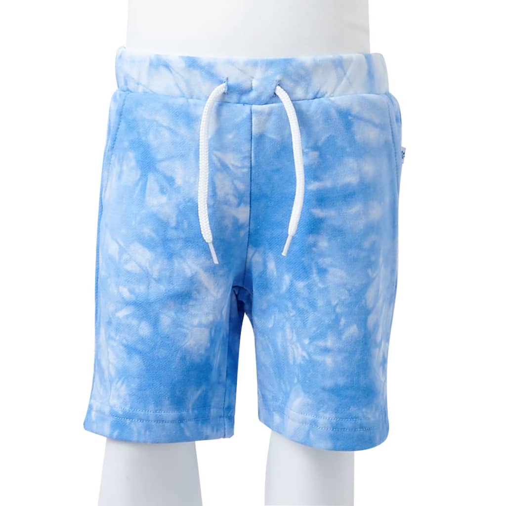 Children's shorts with drawstring, soft blue, 92