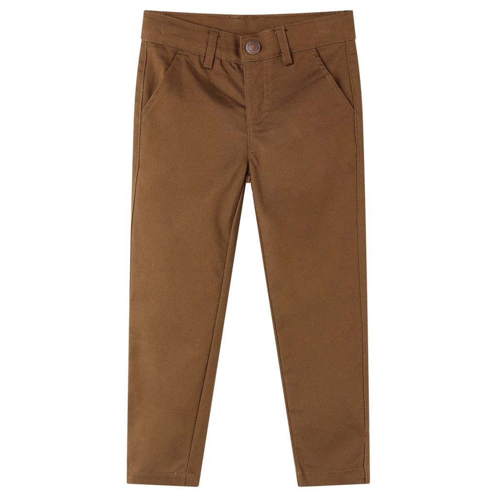 Children's trousers, cognac brown, 92