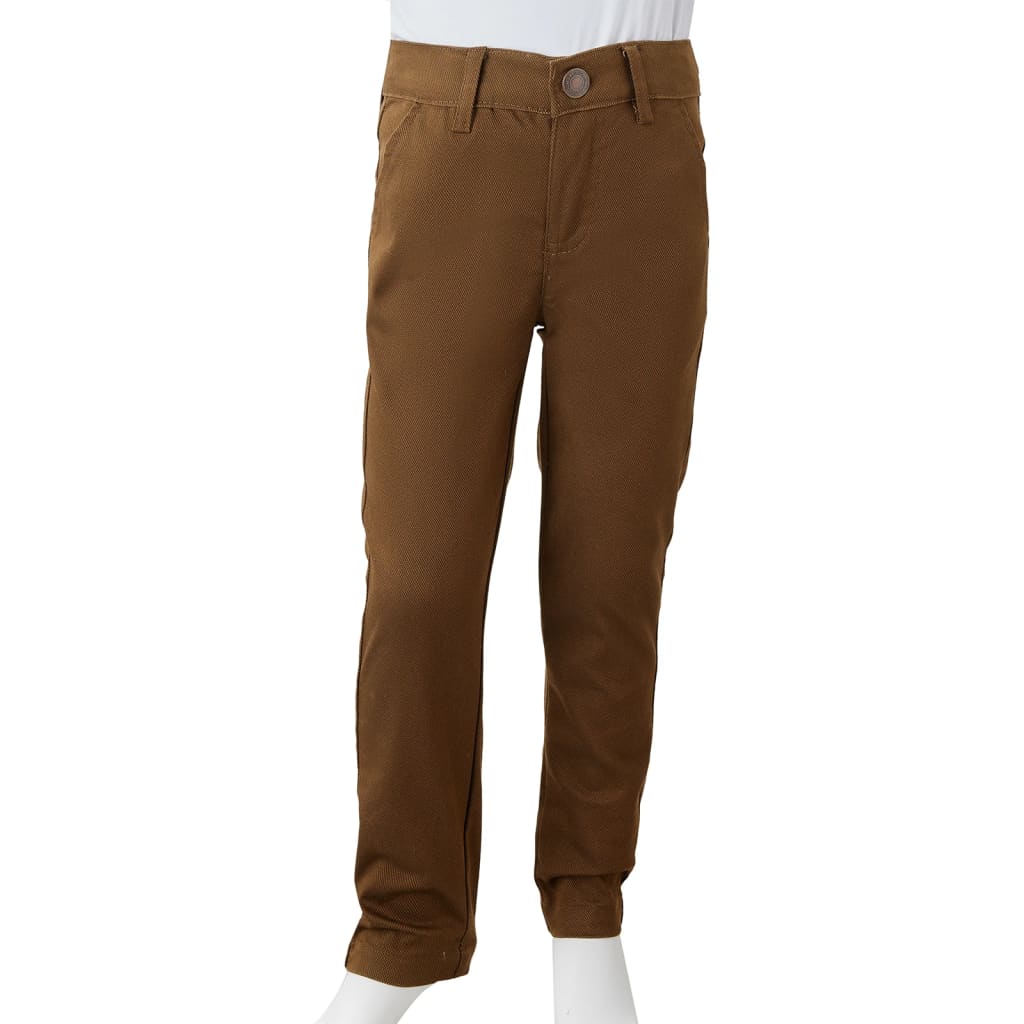 Children's trousers, cognac brown, 92