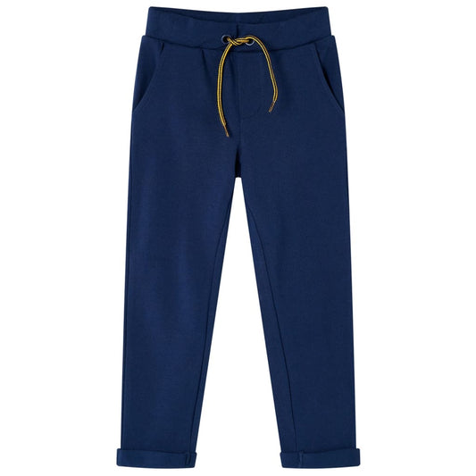 Children's trousers with drawstring, navy blue, 92